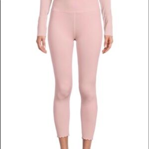 Spiritual gangster ruffle love leggings baby pink